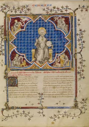 Kristus i majestæt og de fire evangelister med deres symboler